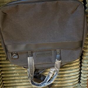 John Varvatos Charcoal Gray Men's Briefcase